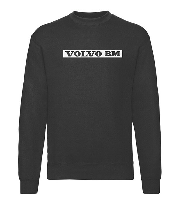 Sweatshirt Volvo BM  "Klassisk logo" Svart  med vit logo