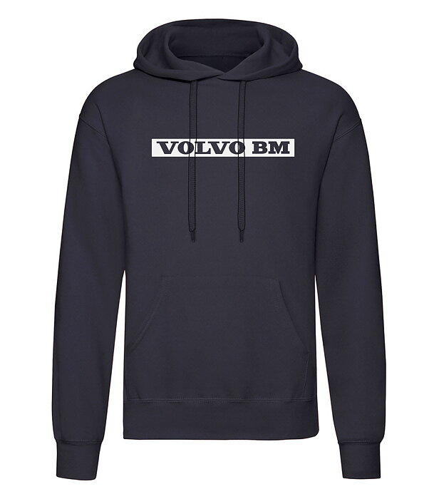 Huvtröja Volvo BM  "Klassisk logo" Svart med vit logo