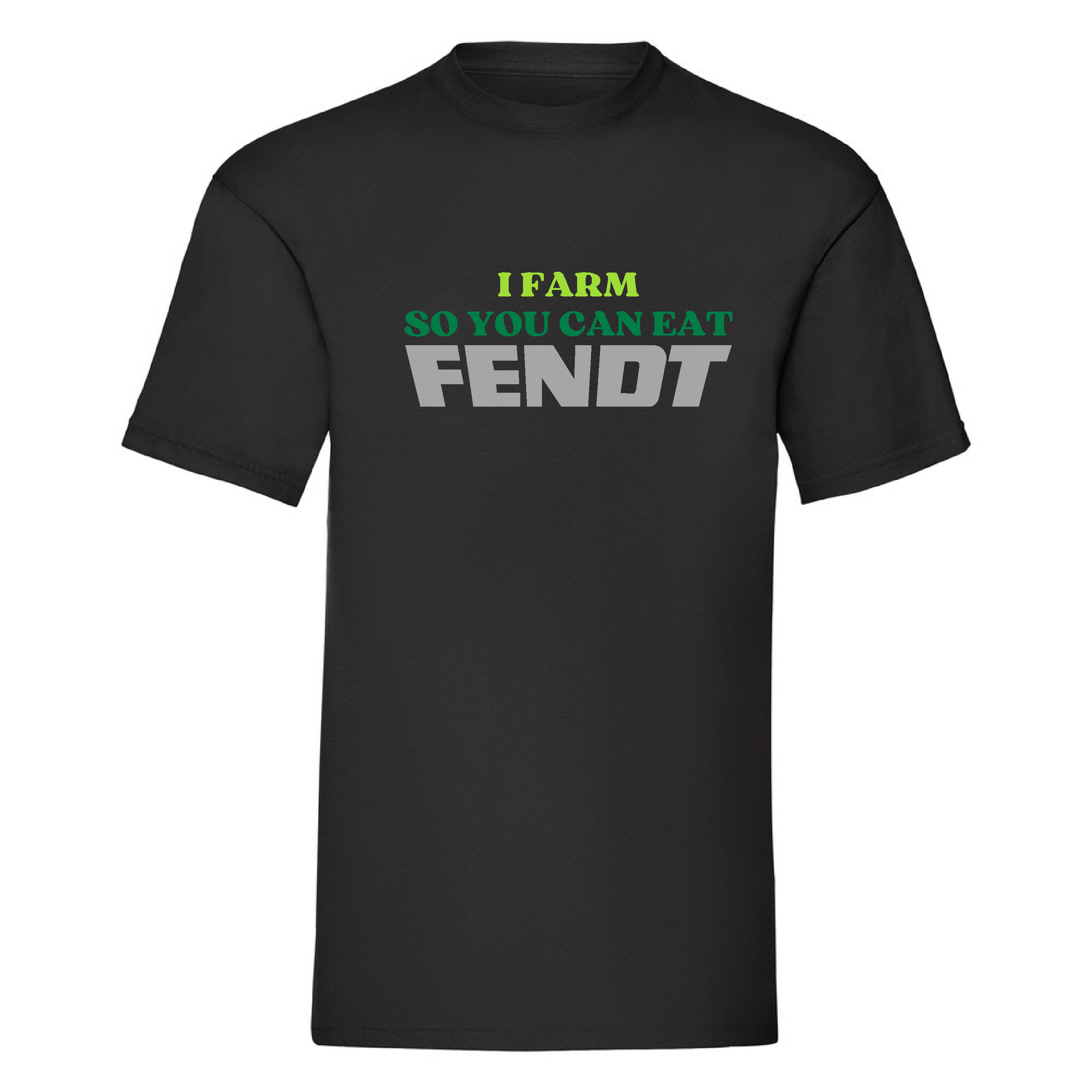 T-Shirt Fendt " I farm so you can eat" Svart