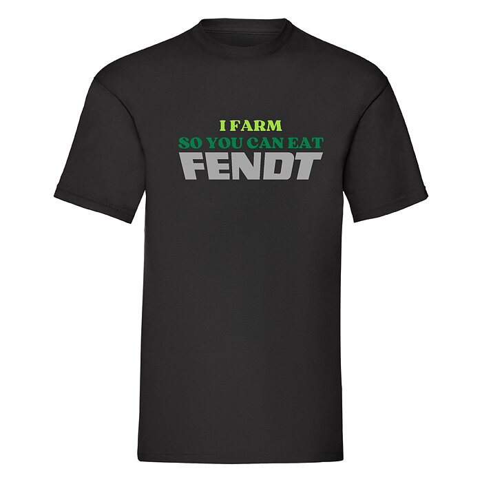 T-Shirt Fendt " I farm so you can eat" Svart
