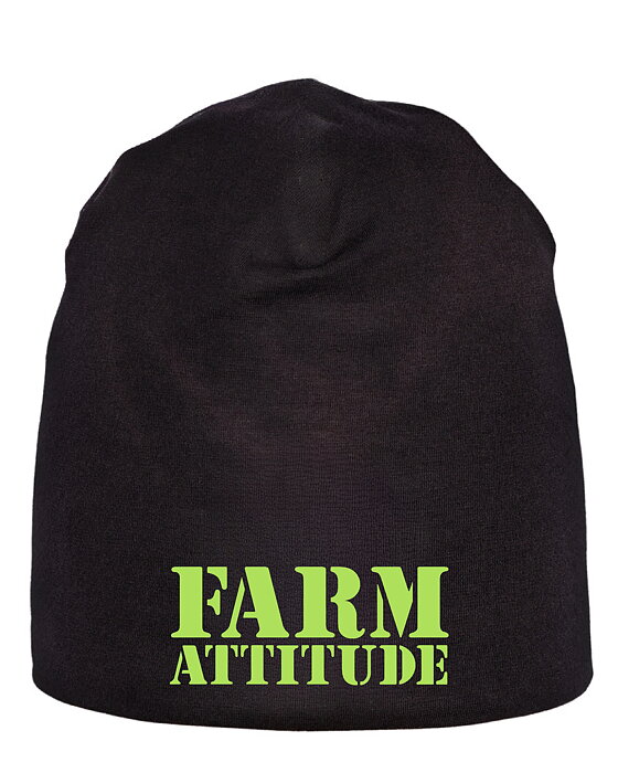 Mössa Barn "FARM ATTITUDE-Neon Grön"-Svart