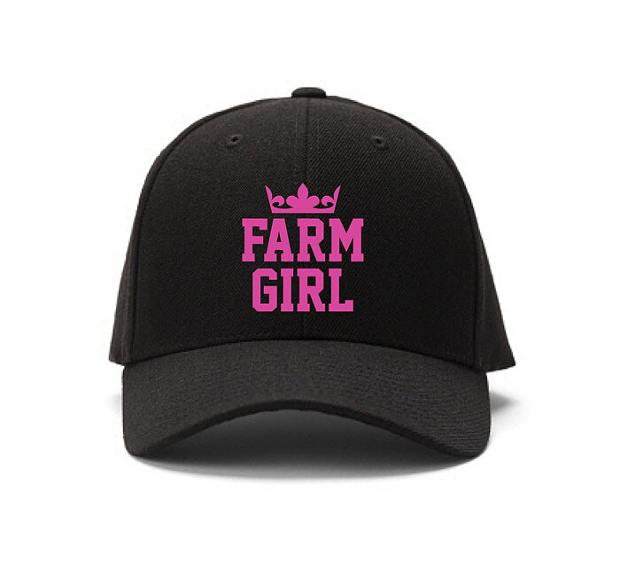 Keps Barn "FARM GIRL" - Svart