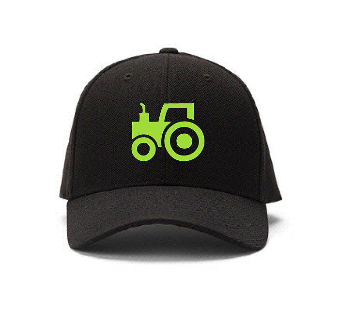 Keps Barn "TRAKTOR-Neon grön" - Svart