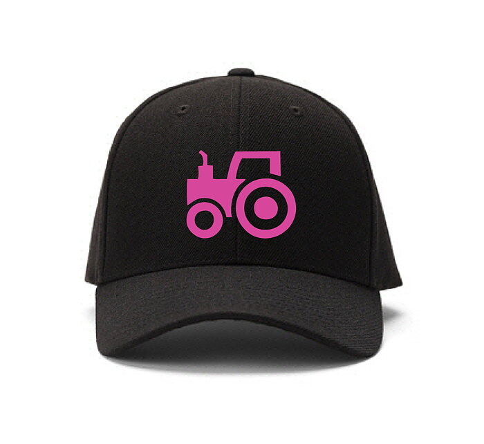Keps Barn "Traktor-Neon rosa" - Svart
