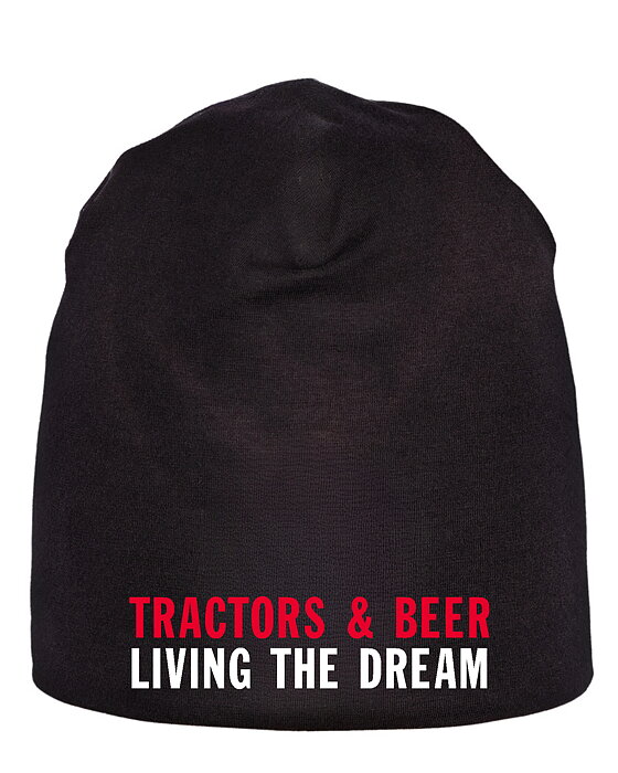 Mössa "TRACTORS & BEER LIVING THE DREAM" -Svart