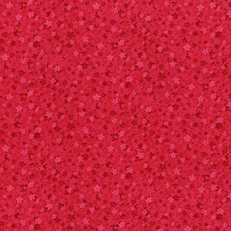 Hopscotch Röd Blommönster