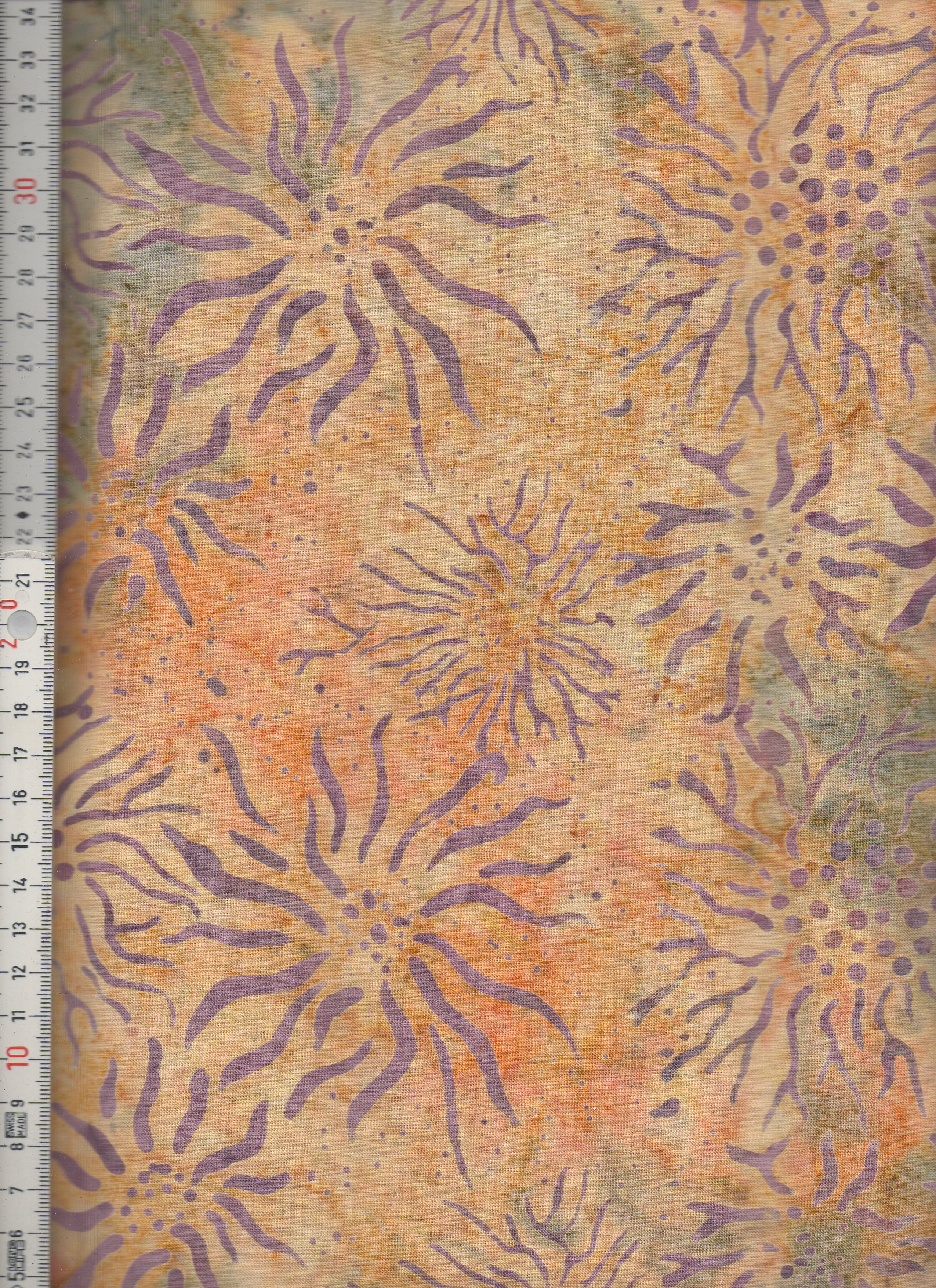 Batik - Gul/grön/lj lila