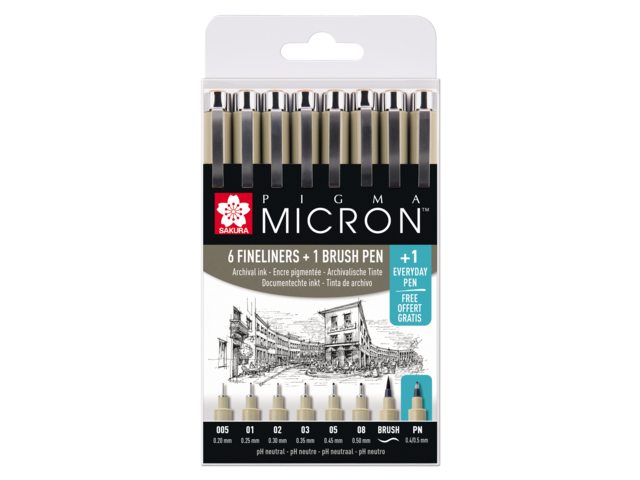 Pigma Micron Wallet 7 + 1 PN