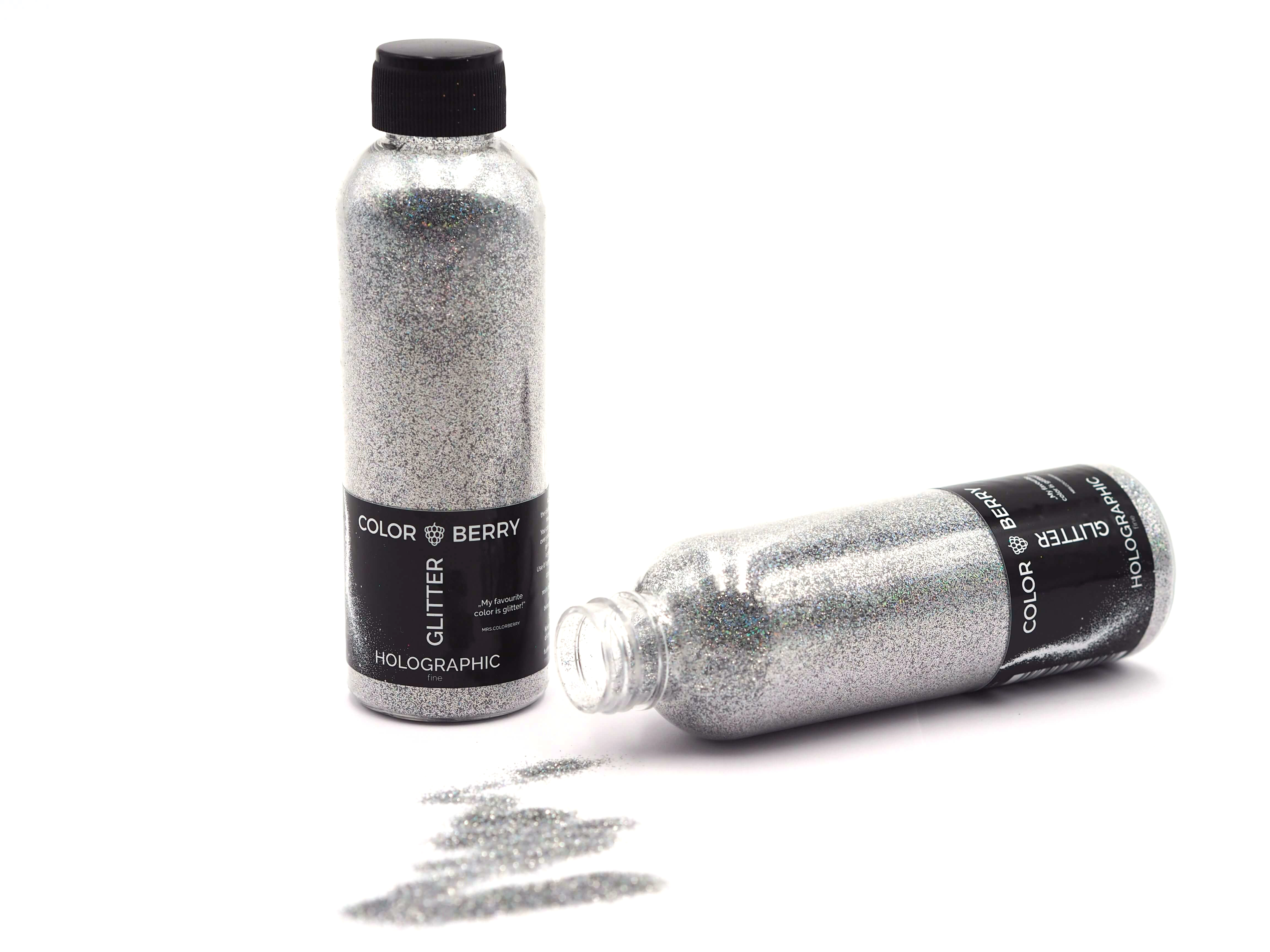 Glitter Dusty Holographic Silver Fine - 2