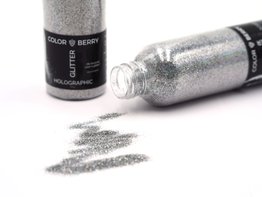 Glitter Dusty Holographic Silver Fine