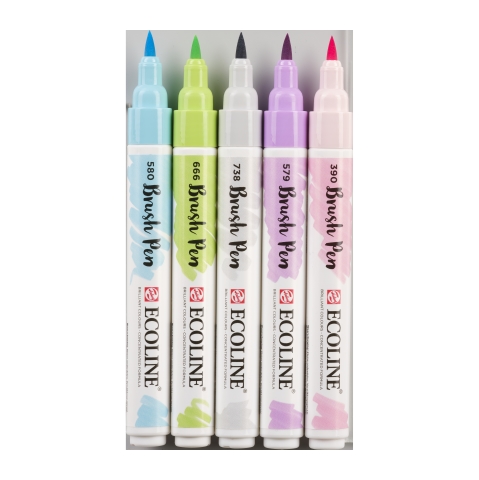 Talens Ecoline Brush Pen Set 5 Pastel - 4