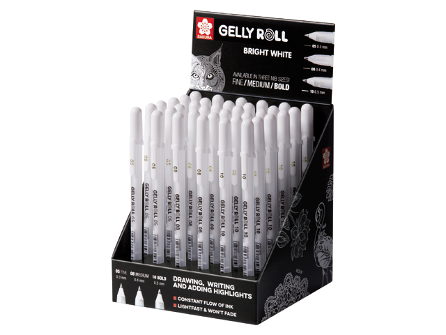 Gelly Roll Basic White Pen Display