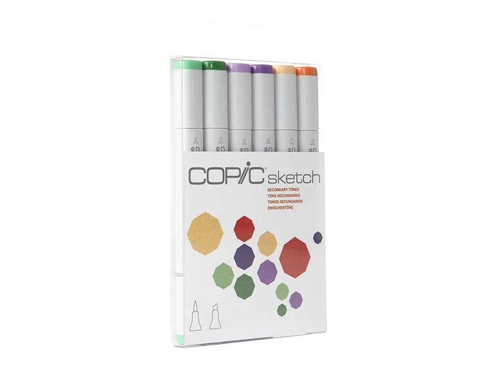 Copic Sketch 6 set -Secondary Tones