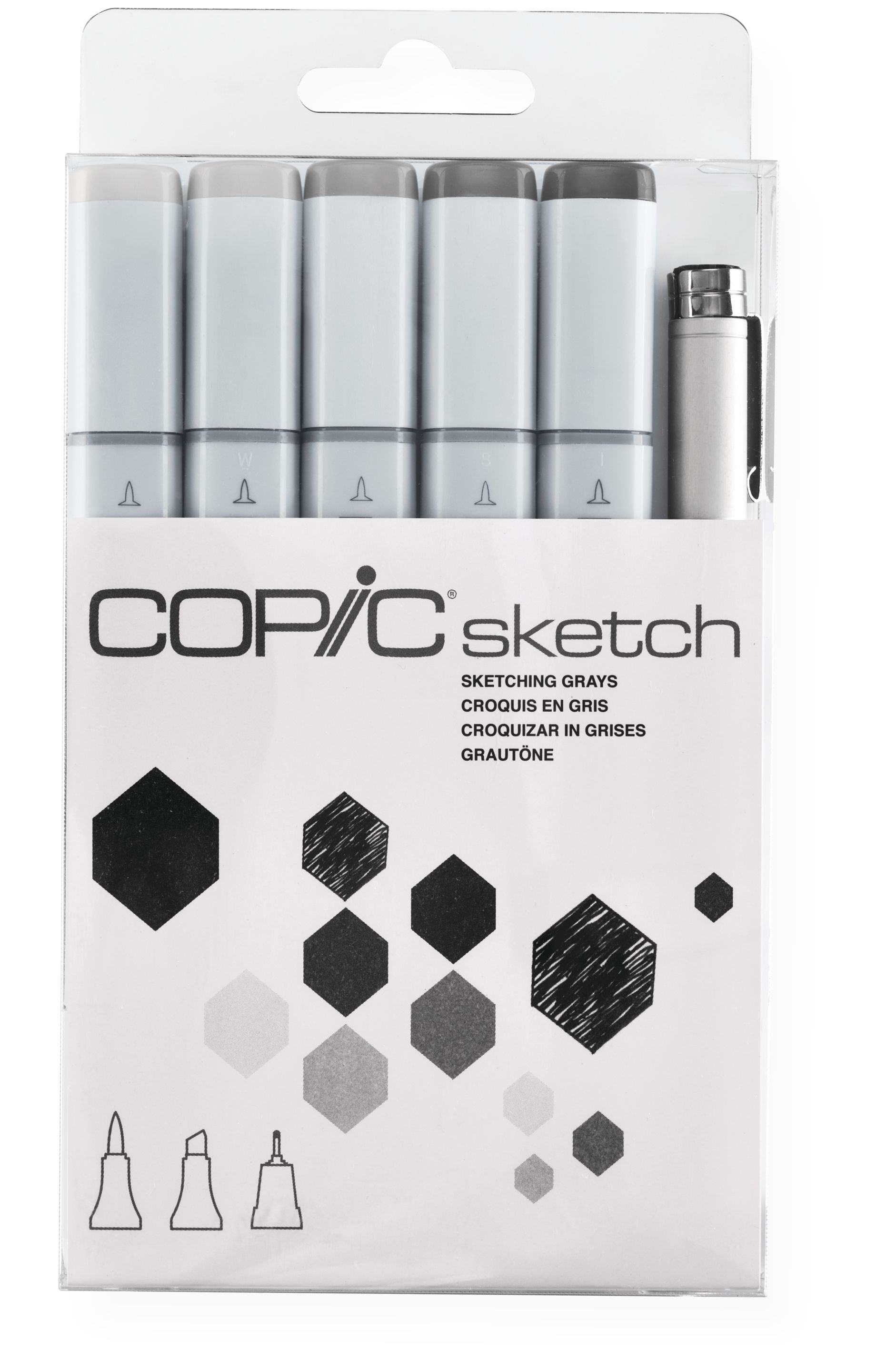 Copic Sketch 6 set - Sketching Grays