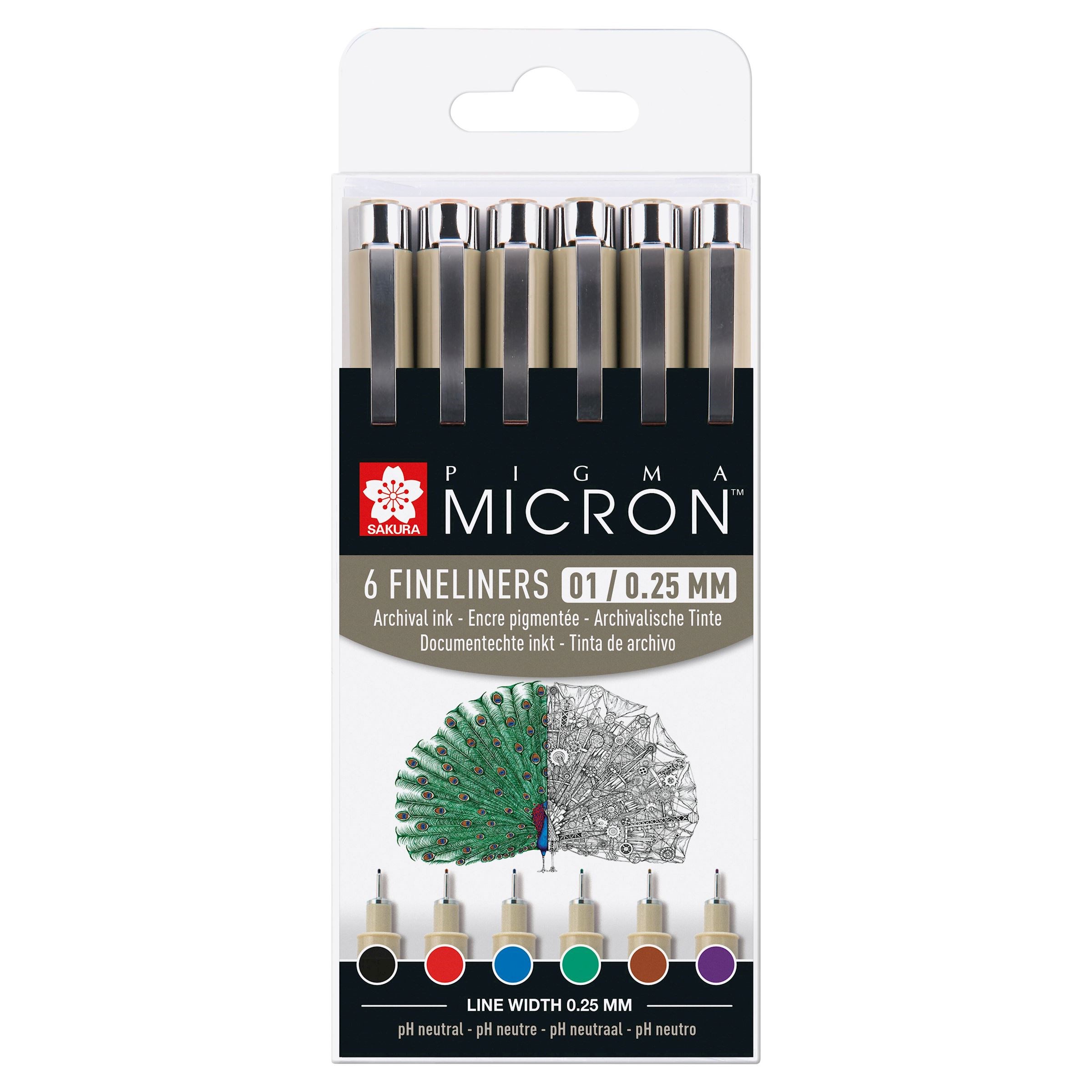 Pigma Micron 01 Wallet 6 Baisc