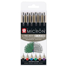 Pigma Micron 01 Wallet 6 Baisc