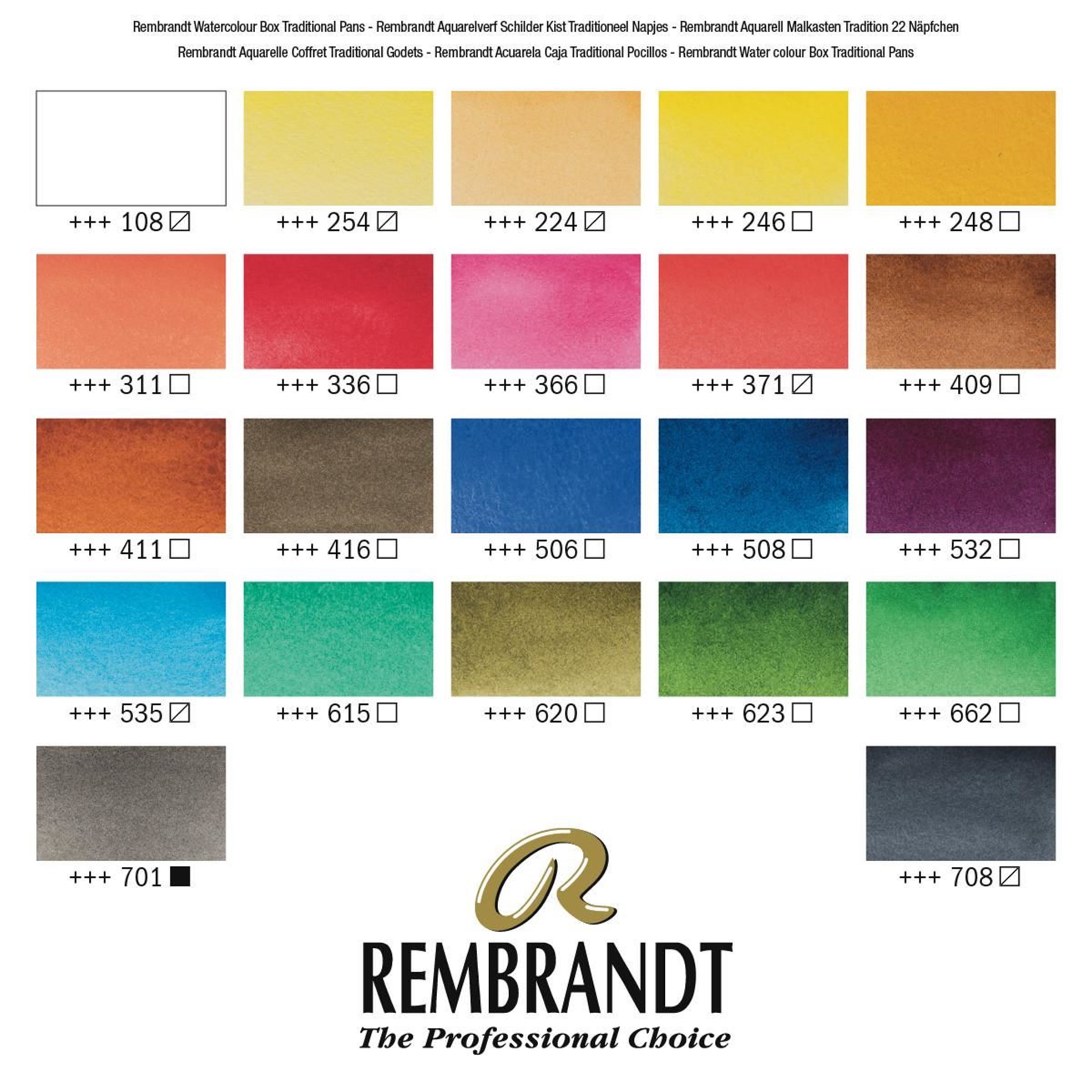 Rembrandt Akvarell Traditional Box ½ kopp - 4