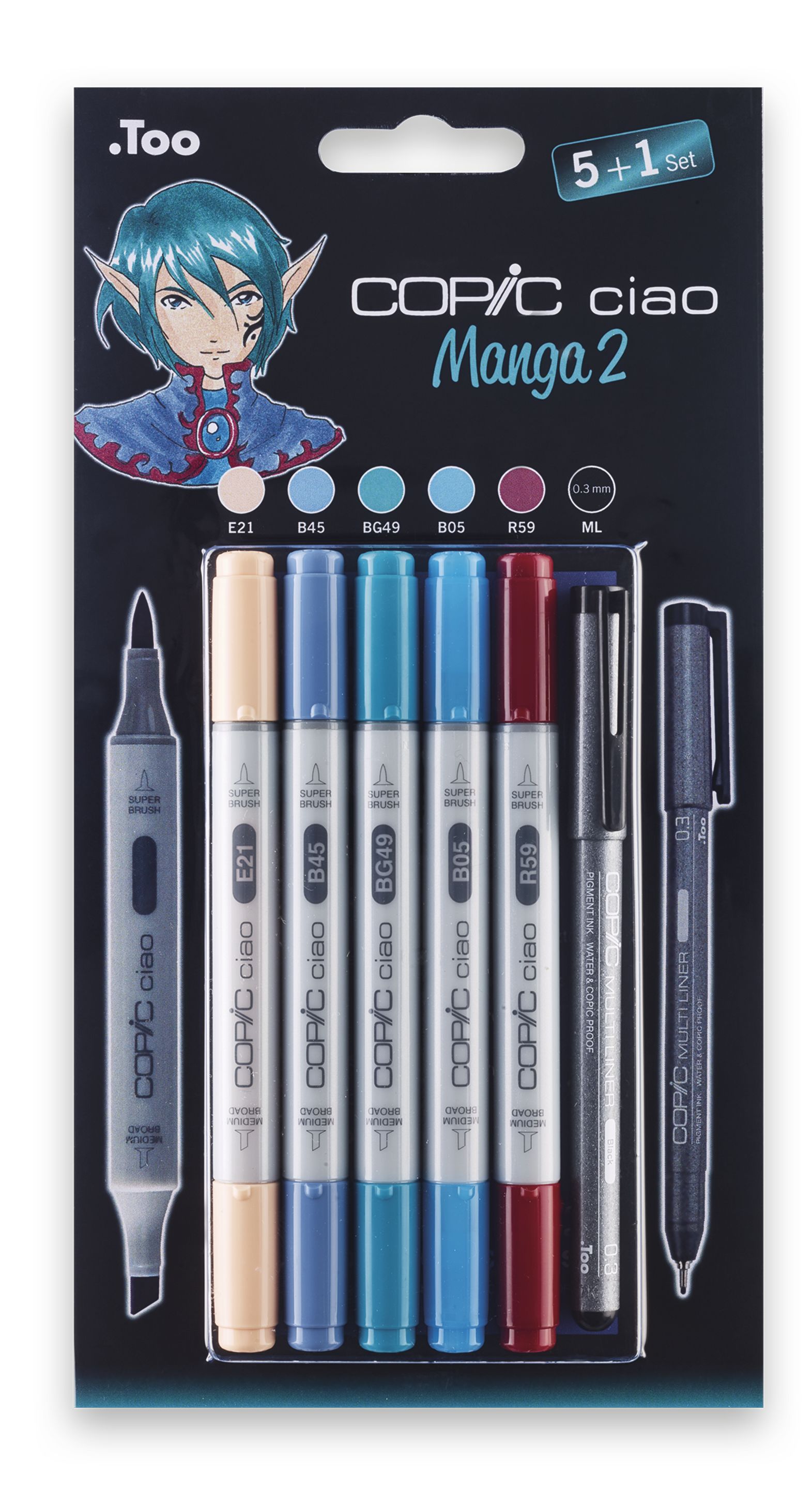 Copic Ciao Set 5+1 Manga 2 - 2
