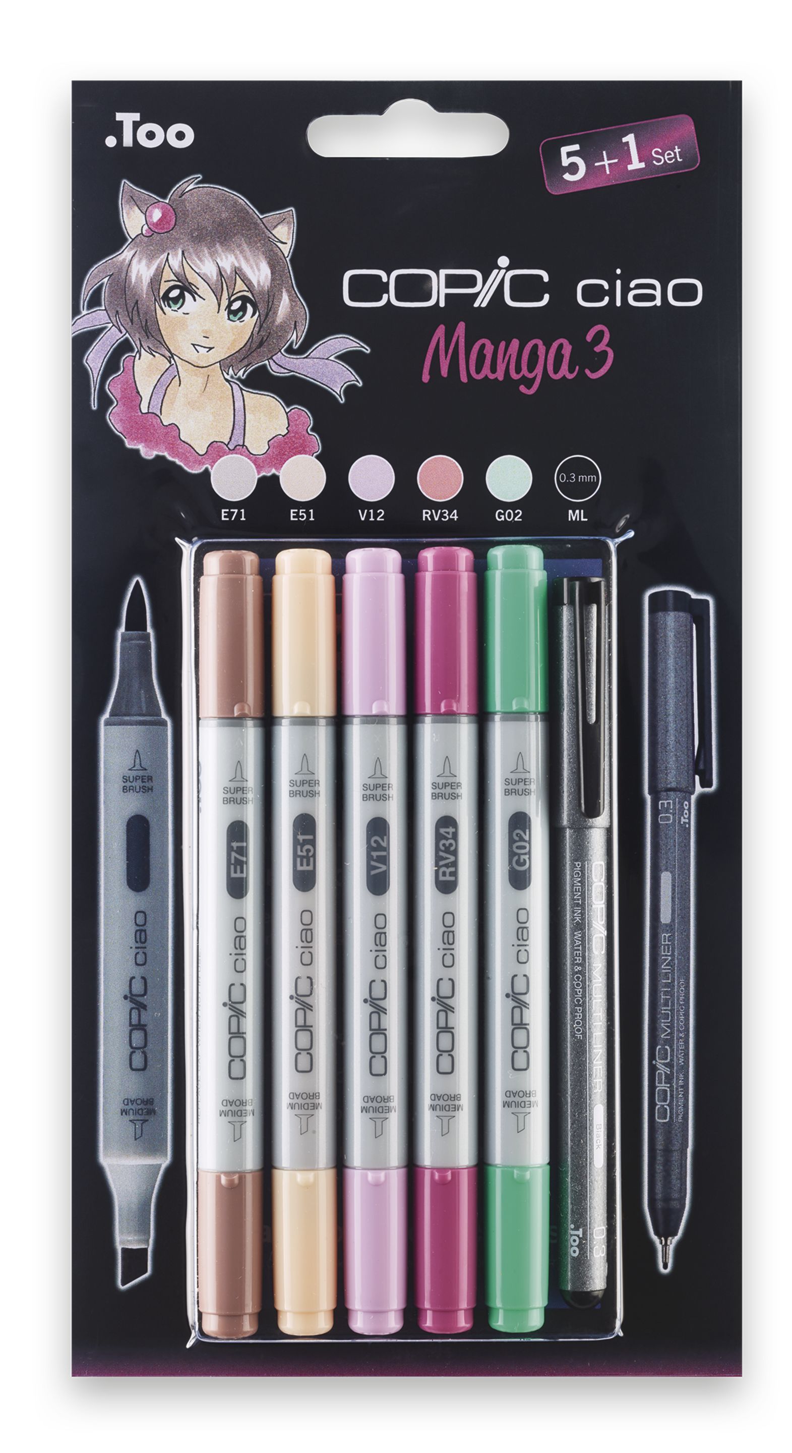 Copic Ciao Set 5+1 Manga 3 - 2