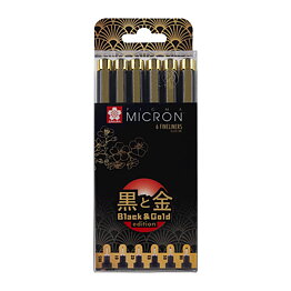 Sakura Pigma Micron Black & Gold Edition Set 6