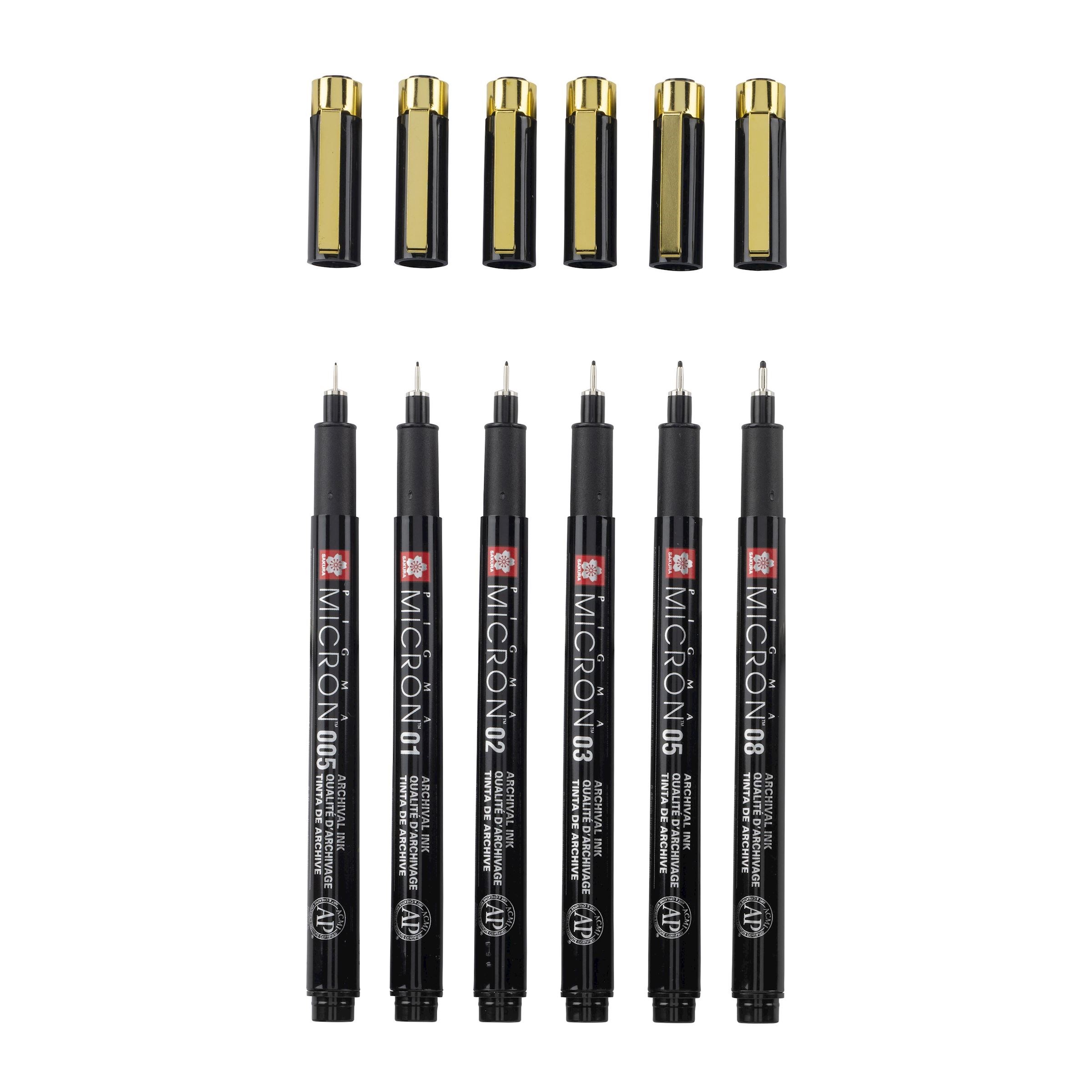 Sakura Pigma Micron Black & Gold Edition Set 6 - 2