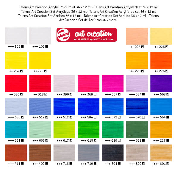 Talens Art Creation Acrylic Colour Set 36 x 12 ml - 3