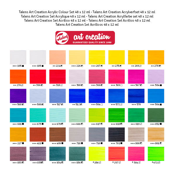 Talens Art Creation Acrylic Colour Set 48 x 12 ml - 3