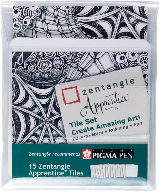 Zentangle Apprentice Tiles, 15 pieces