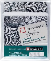 Zentangle Apprentice Tiles, 15 pieces