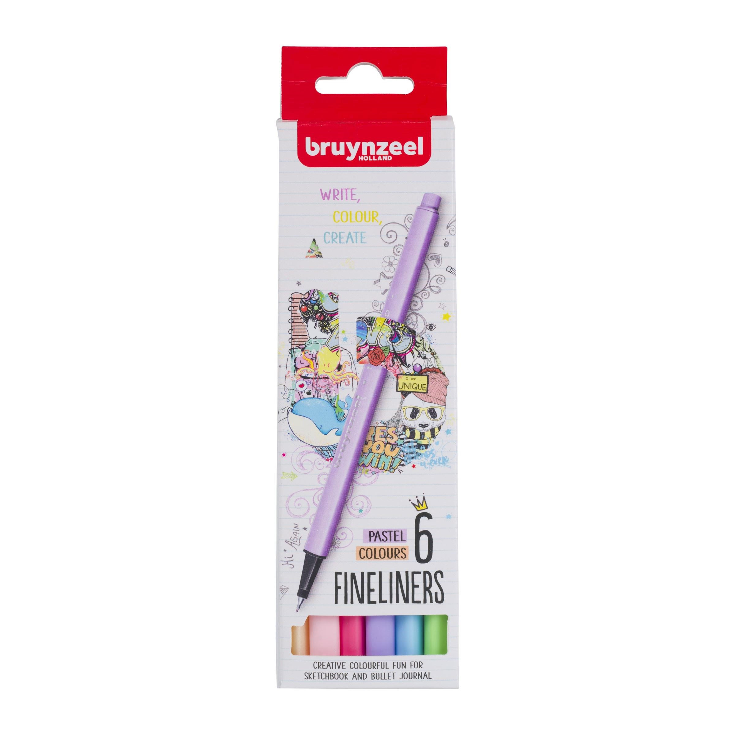 Bruynzeel Fineliner Pastel set 6