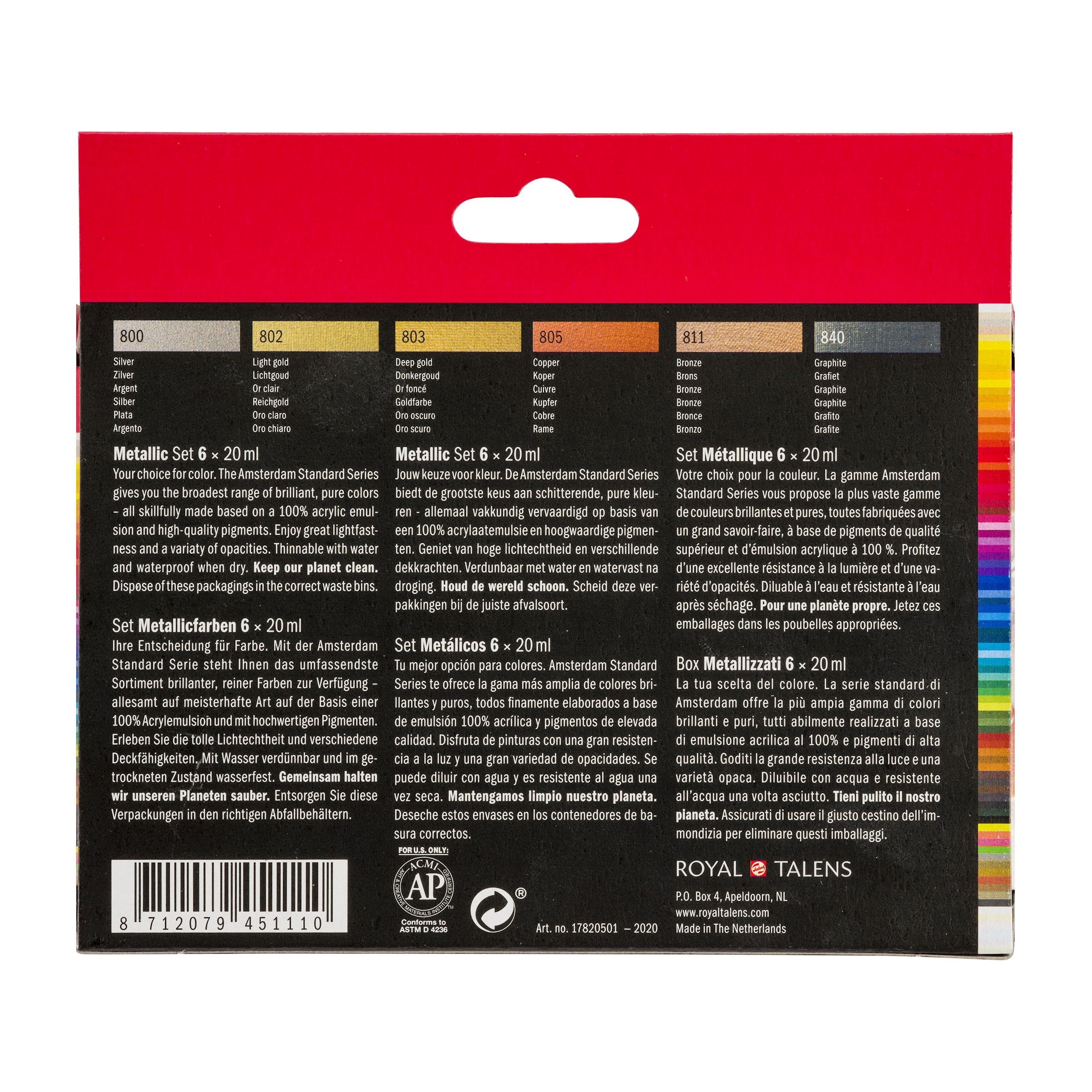 Amsterdam Standard Series Acrylics Metallic Set 6 × 20 ml - 4