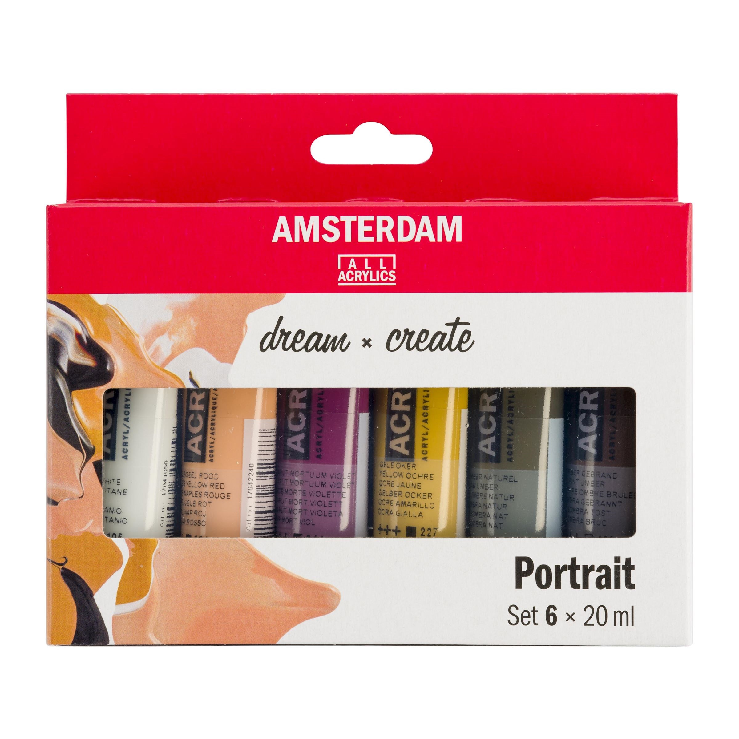 Amsterdam Standard Series Acrylics Portrait Set 6 × 20 ml