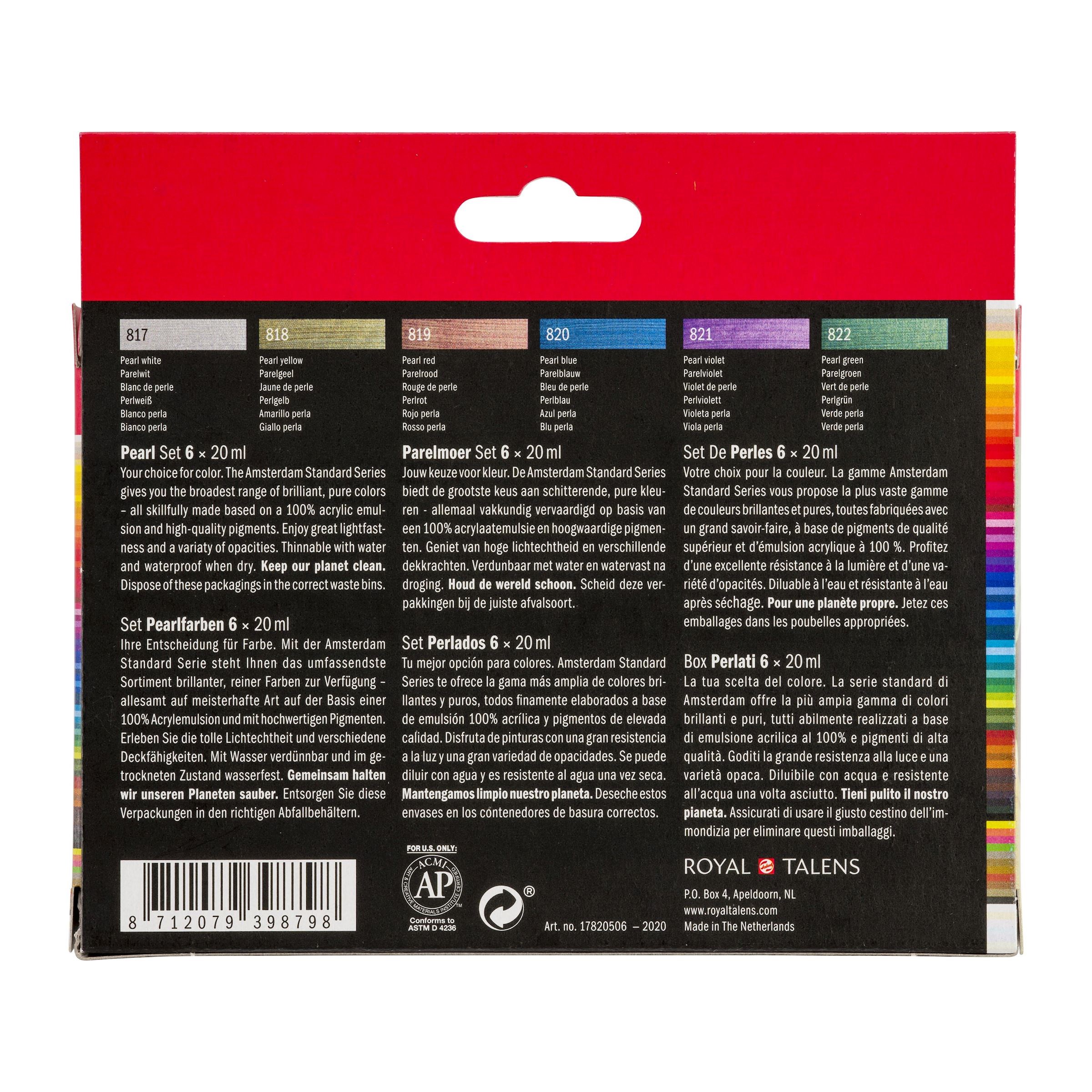 Amsterdam Standard Series Acrylics Pearl Set 6 × 20 ml - 6