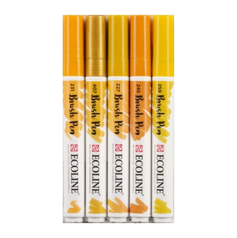 Talens Ecoline Brush Pen Set Earth - 5