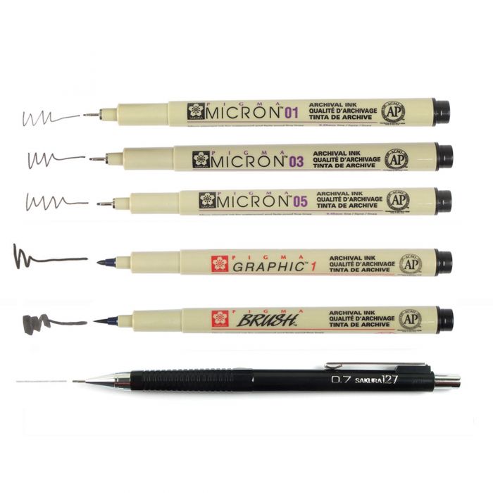 Manga Tool Set Pigma 6-pieces - 2