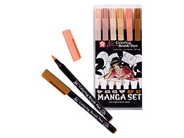 Manga Set Koi Coloring Brush Pen 6-pieces