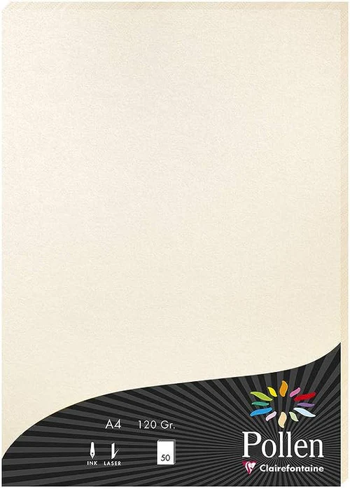 Pollen Brevpapper, Iridescent Cream - 3