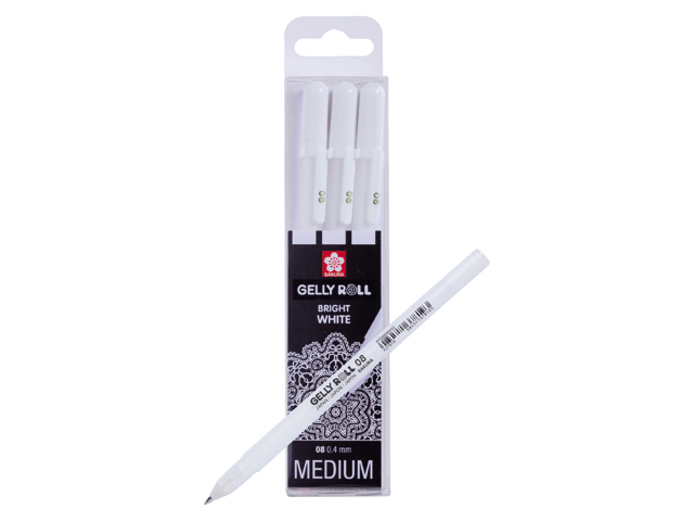 Gelly Roll Basic White Pen Medium 0,4 mm Set 3 - 3