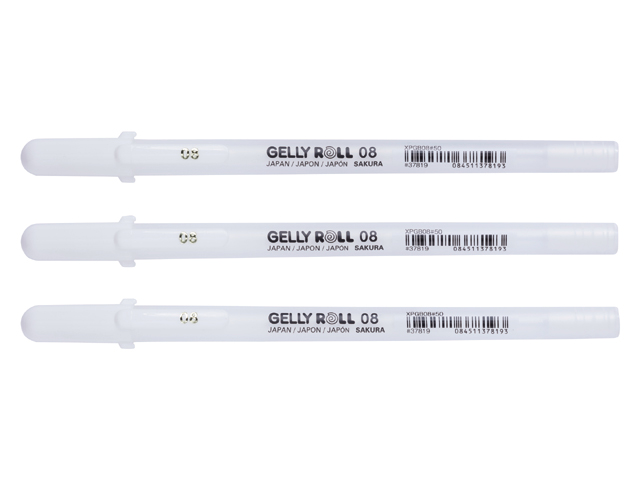 Gelly Roll Basic White Pen Medium 0,4 mm Set 3 - 2