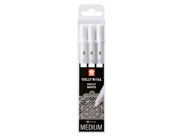 Gelly Roll Basic White Pen Medium 0,4 mm Set 3
