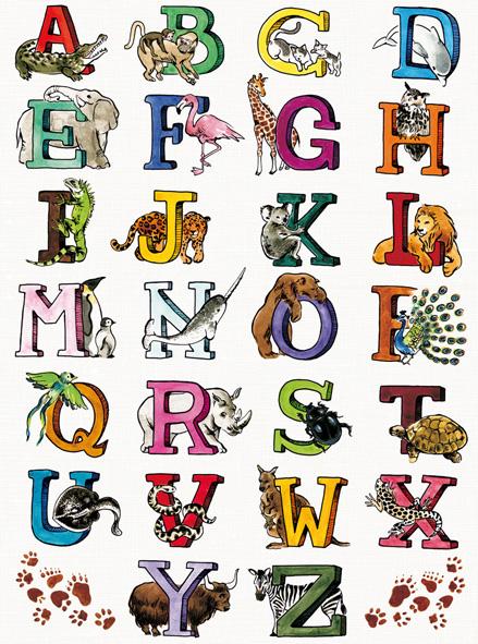 Decopatch papper - Coloured Animal Alphabet