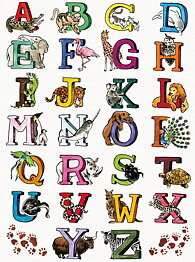Decopatch papper - Coloured Animal Alphabet