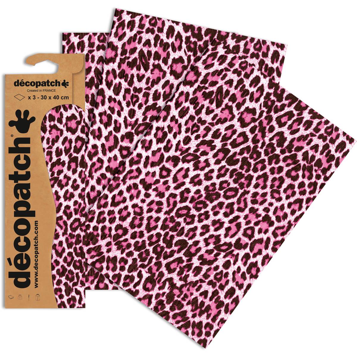 Decopatch papper - Pink Leopard