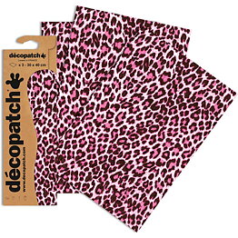 Decopatch papper - Pink Leopard