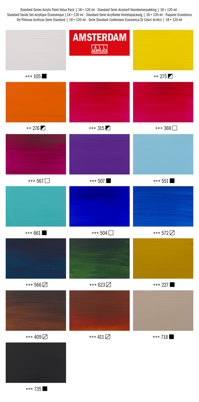 Amsterdam Standard Series value pack - 4