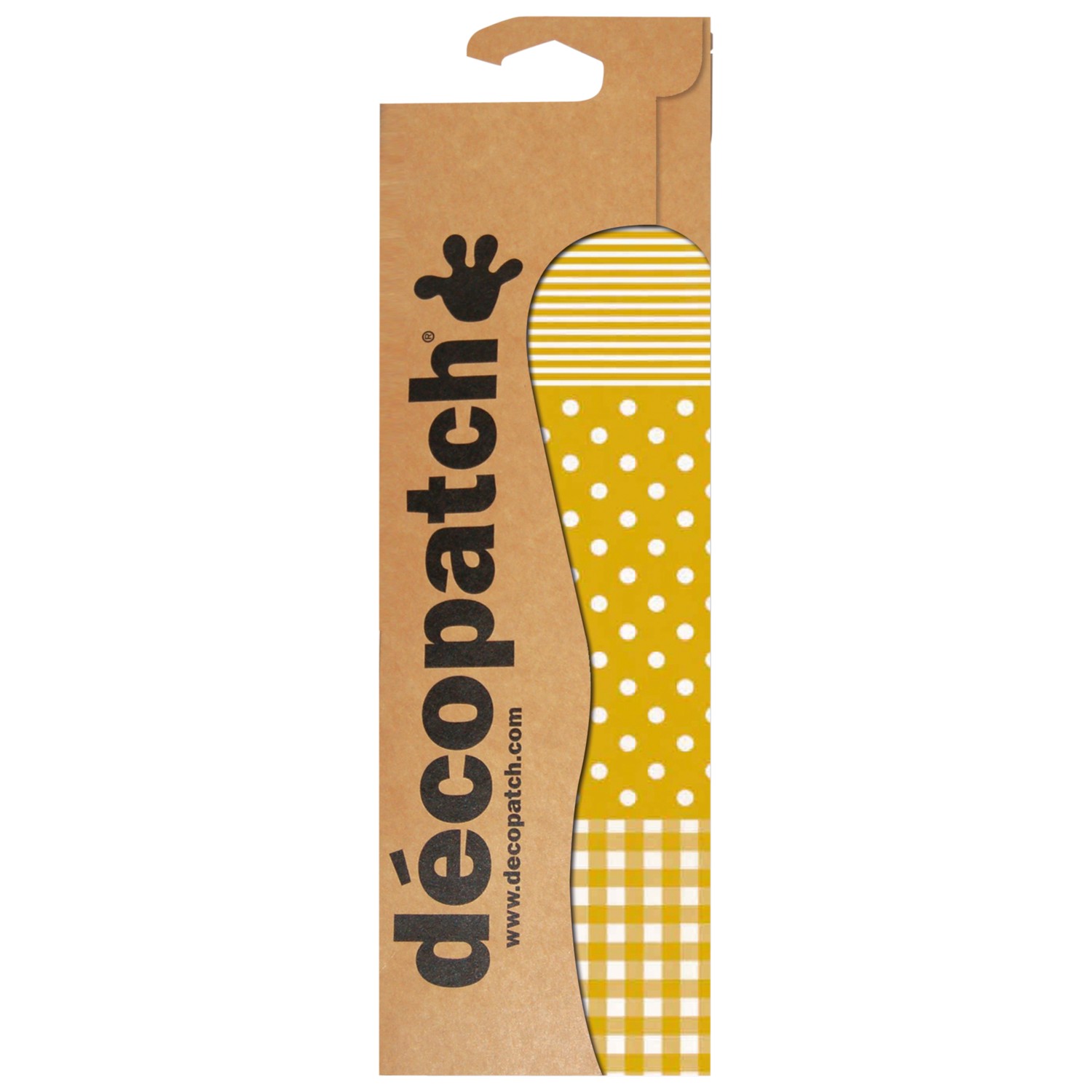 Decopatch papper - Gold and White Polka Dot
