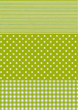 Decopatch papper - Green polka dots