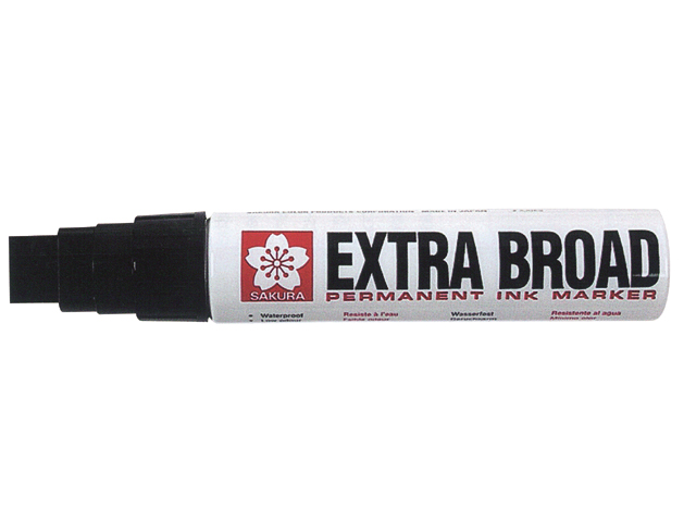 Extra Broad Black Permanent Marker