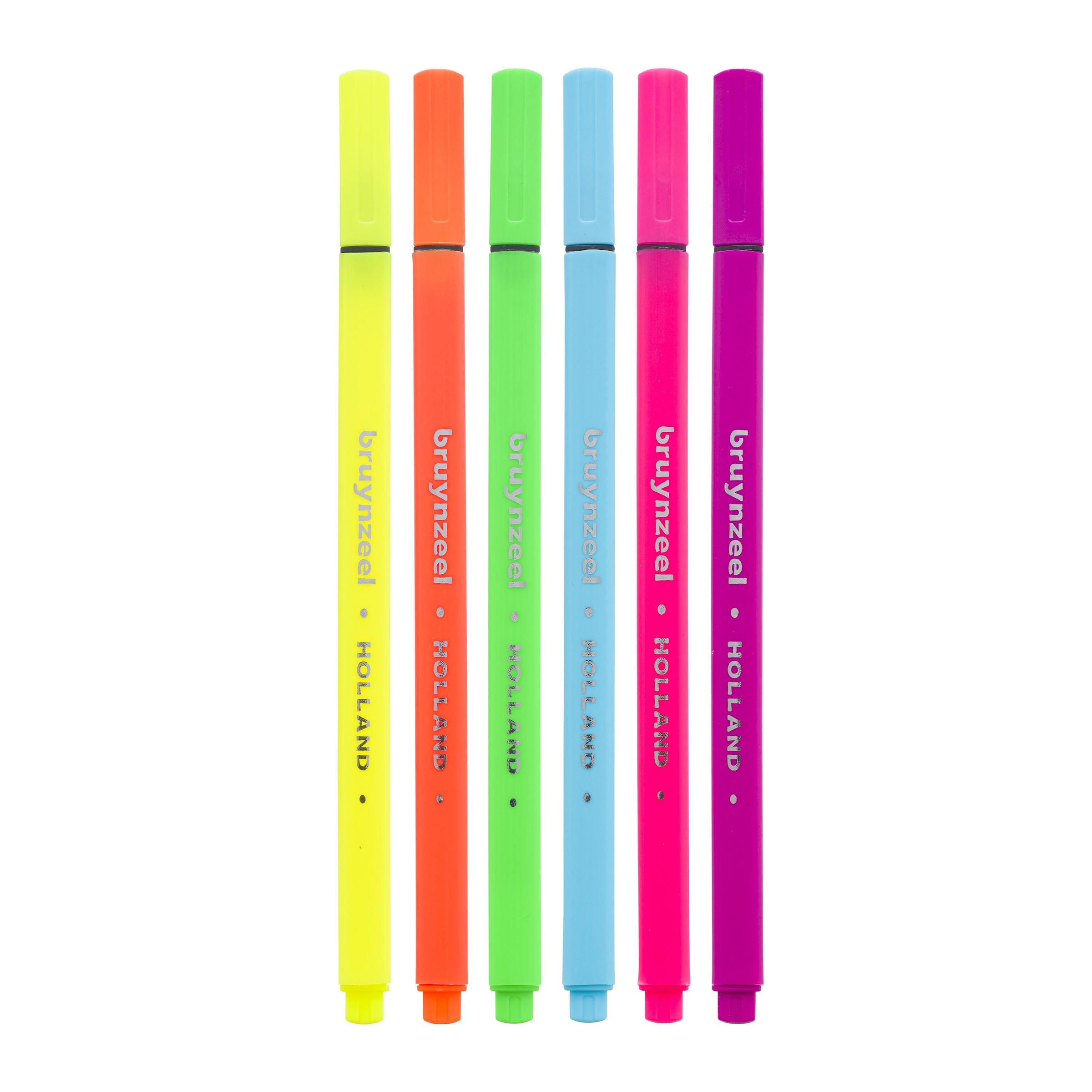 Bruynzeel Fineliner Neon set 6 - 2