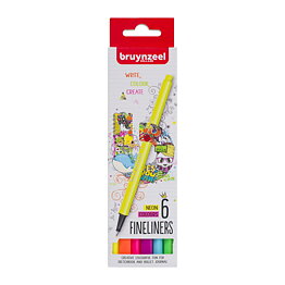 Bruynzeel Fineliner Neon set 6